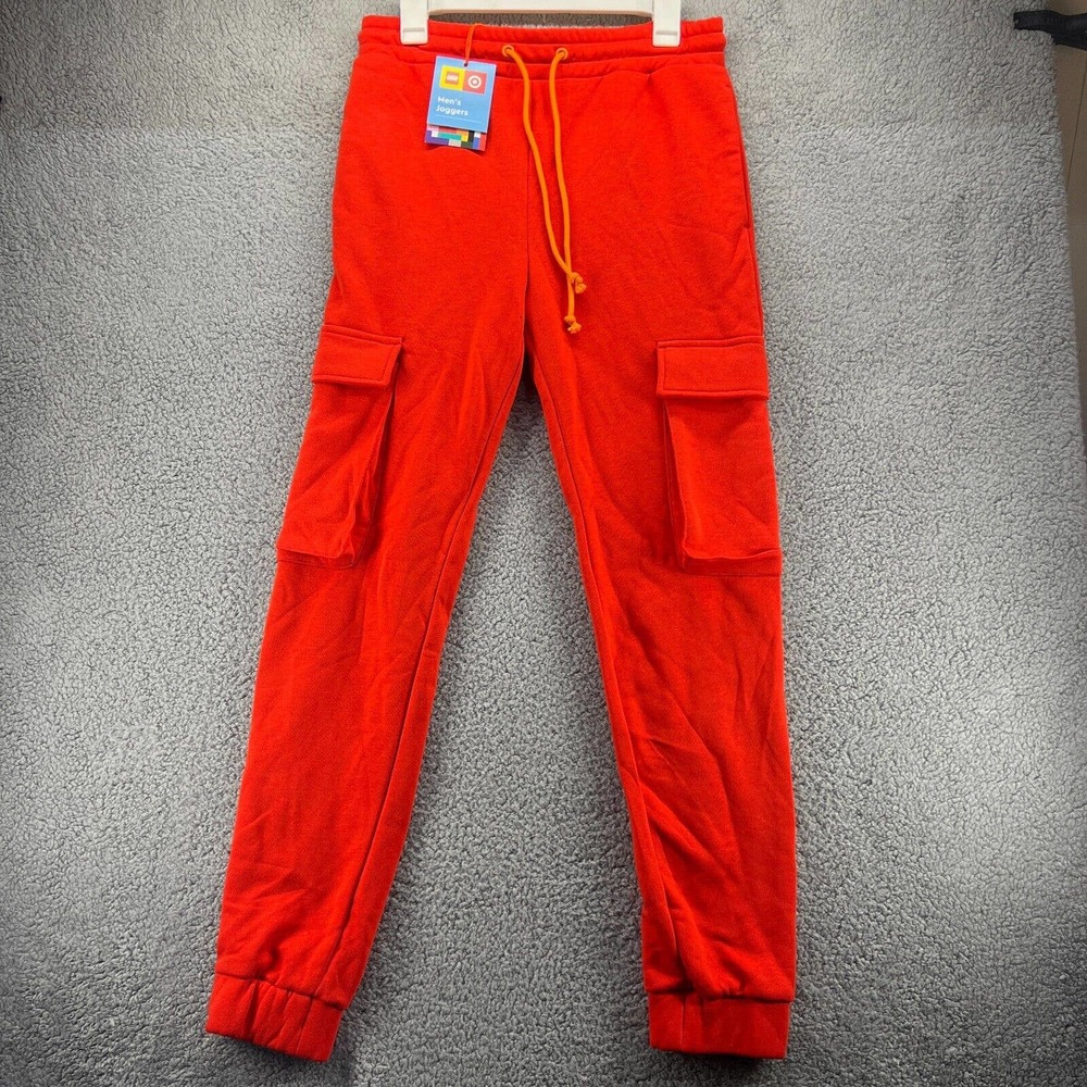 NWT Lego Collection Target Cargo Jogger Sweatpants Mens Small Red Casual Sleep